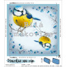 Látkový panel na pouzdro ptáček Modřinka