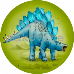 Látkový panel na sedací polštář Stegosaurus Todd