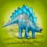 Čtvercový látkový panel Stegosaurus Todd