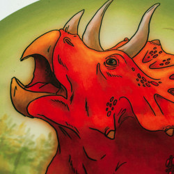 Látkový panel na sedací polštář Triceratops Max