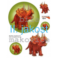 Látková aplikace Triceratops Max II. jakost