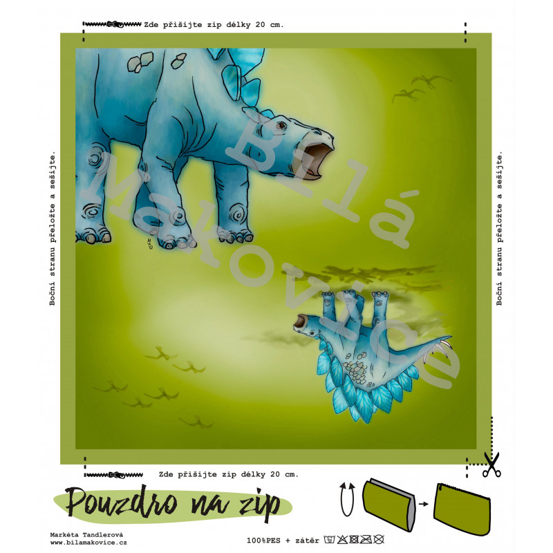 Látkový panel na pouzdro Stegosaurus Todd